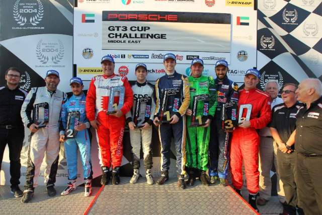 2. Porsche Cup- Porsche GT3 Cup Challenge ME drivers on the Autodrome podium.jpg