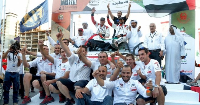 الشيخ خالد القاسمي يفوز برالي بلاده ويتوّج ببطولة الشرق الأوسط للراليات