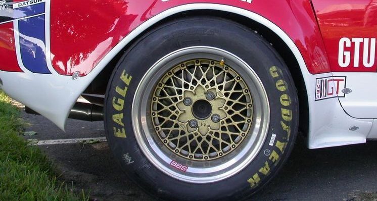 Wheels of racing cars