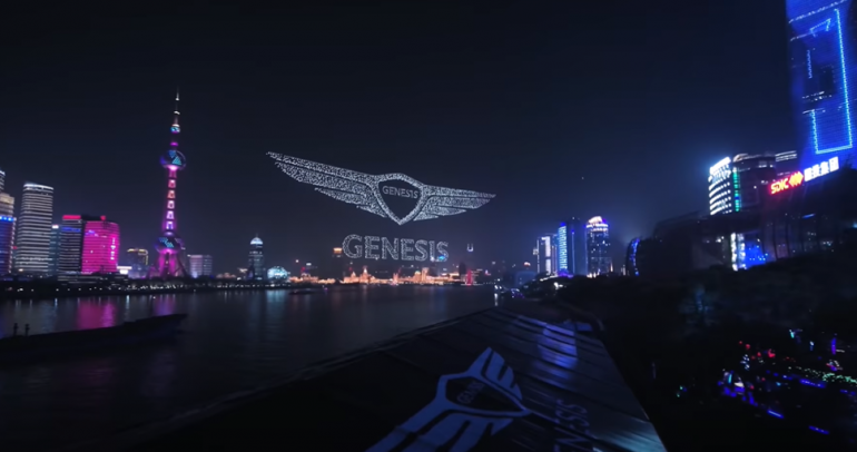 جينيسيس تنطلق في الصين بعرض ضوئي يضم 3000 طائرة بدون طيار