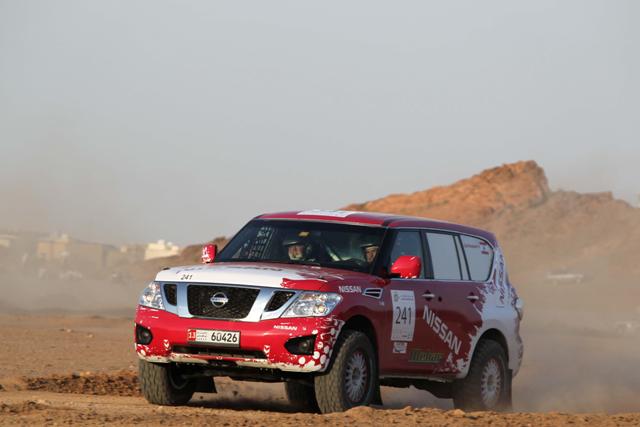 Emil Kneisser in his Nissan at the Ha'il International Rally..jpg