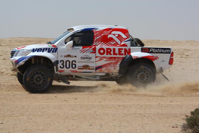 Marek Dabrowski in Qatar action with his Overdrive Toyota..jpg