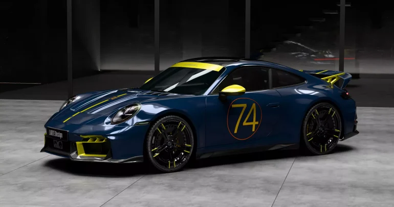 بورشه 911 معدلة بجناح خلفي غريب يمتد من المصابيح الخلفية!