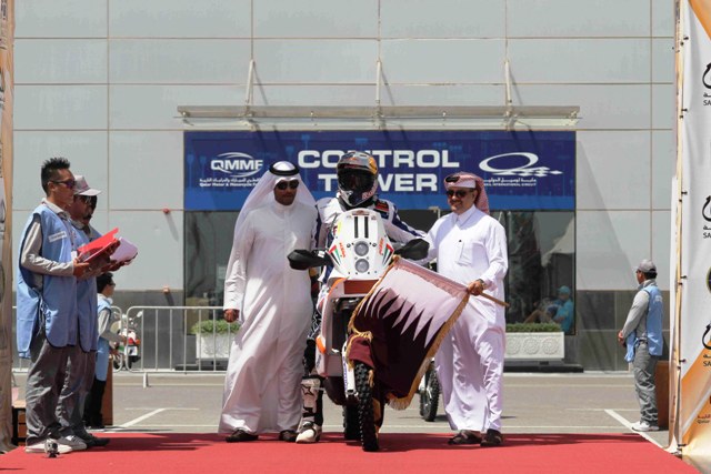 UAE rider Mohammed Al-Balooshi at the start of the Sealine Rally..jpg