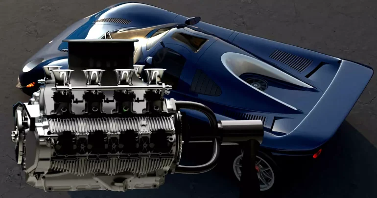 علامة أمريكية صغيرة تصنع سيارة خارقة بمحرك فريد مسطّح من ثماني أسطوانات ومبرّد بالهواء سعة 5.3 لتر