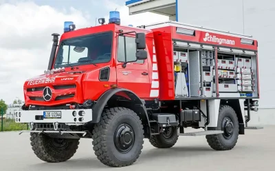 الكشف عن شاحنات الإطفاء وسيارات الإسعاف من مرسيدس يونيموغ لعام 2023 FIREmobil