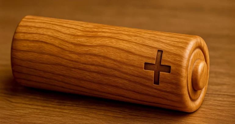 بطاريات كهربائية في علب خشبية؟ يبدو جنوناً… لكن العلم يثبت فعاليتها!